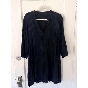 Womens CP Shades Regina Dress Blouse Tunic Black XSmall XS Rayon